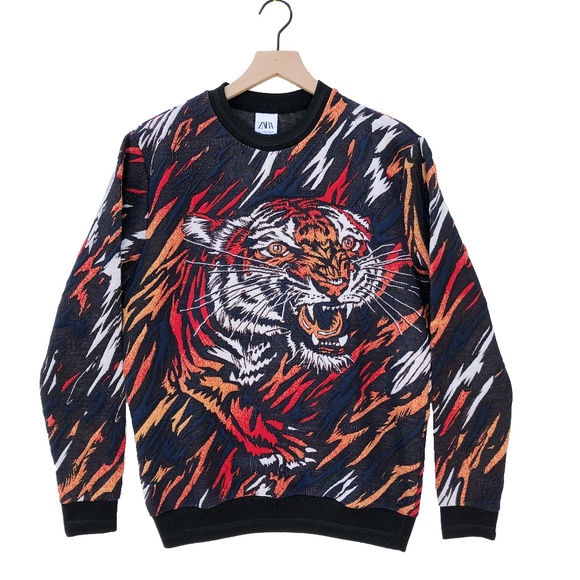 zara tiger print sweatshirt